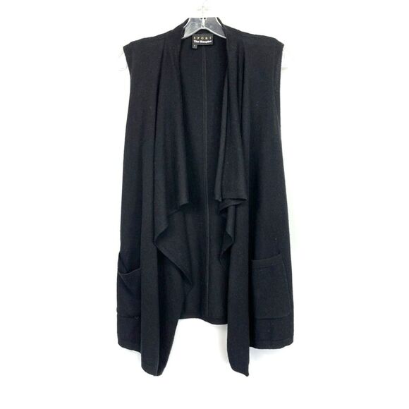 The Kooples Sport Wool Cashmere sleeveless open front cardigan vest sweater S - Picture 3 of 16
